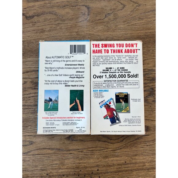 Bob Mann's Automatic Golf VHS Set - Lets Get Started & The Method - Picture 3 of 3